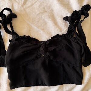 Katie J NYC Textured Black Top girls